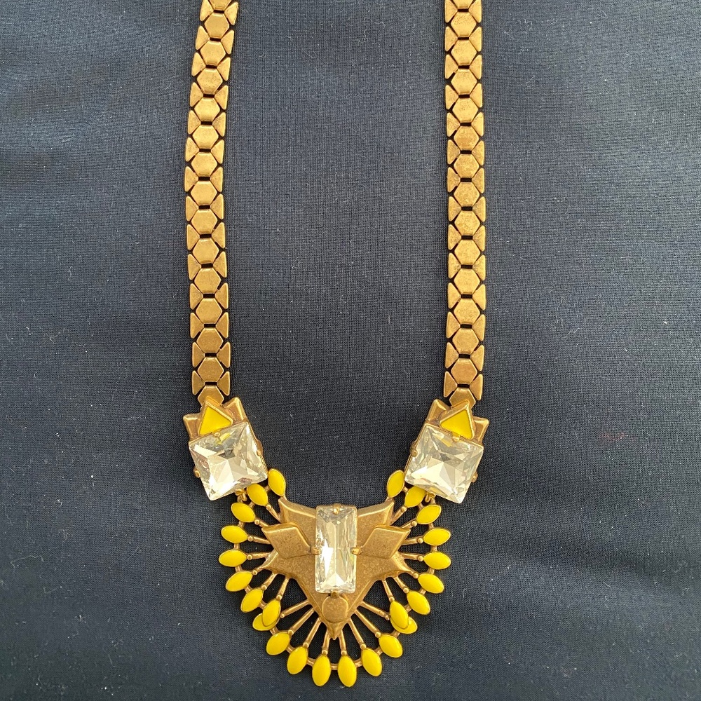 Stella & Dot retired Norah yellow statement necklace